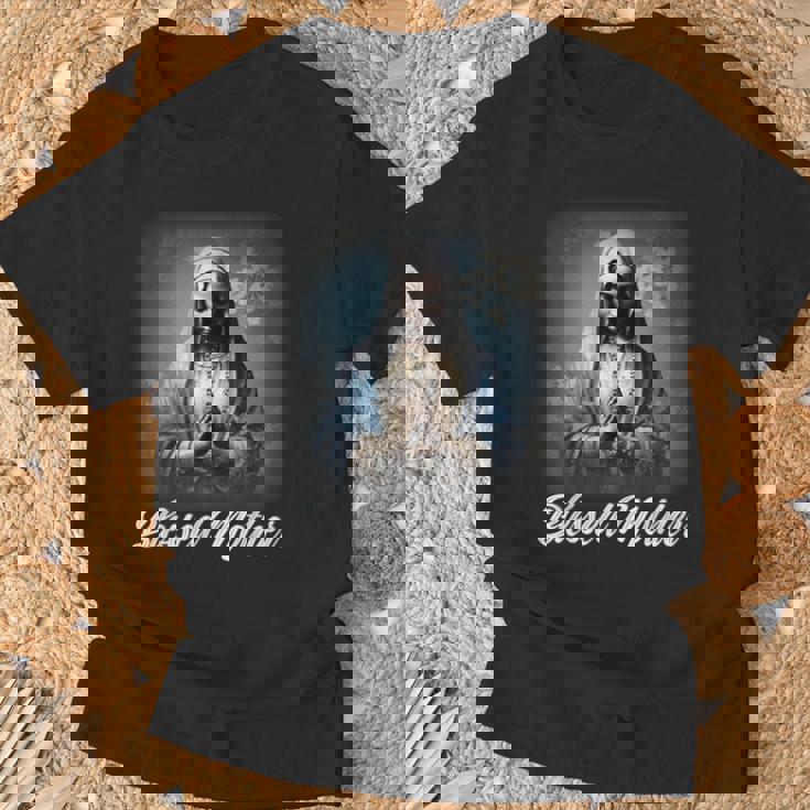 Hail Mary 聖母マリア ロザリオ カトリック Tシャツ 高齢者への贈り物