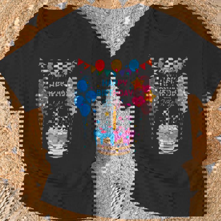 Happy Birthday To You ケーキとバルーンパーティー Tシャツ 高齢者への贈り物