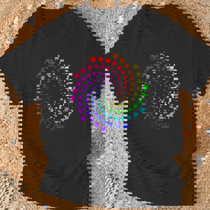 Happy Dot Day キッズ レインボー 水玉 スパイラル Tシャツ 高齢者への贈り物
