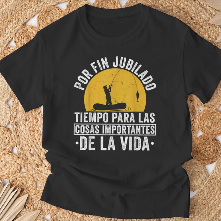 Hombre Pescar Pescador Por Fin Jubilado Pesca Camiseta unisex Regalos para ancianos