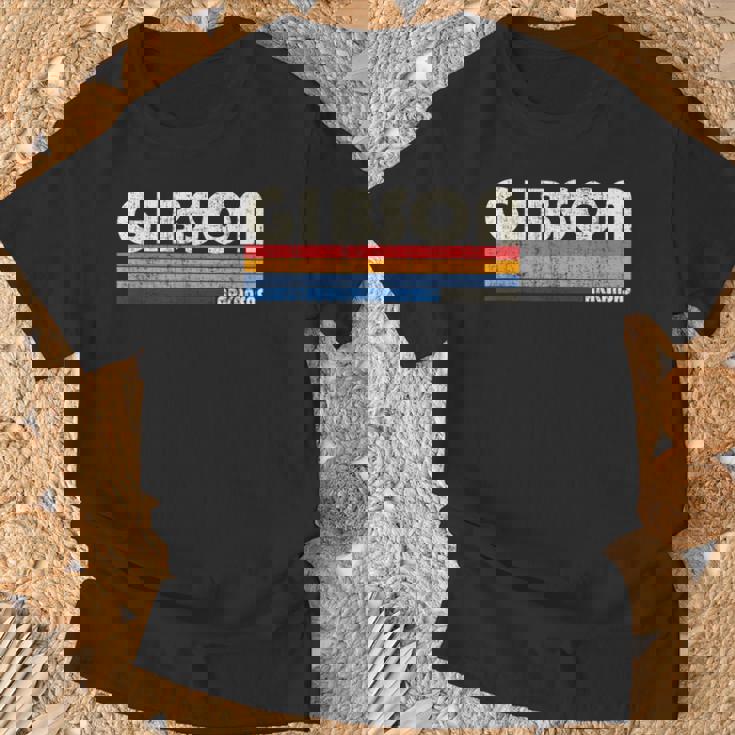 Hometown ヴィンテージ レトロ 70年代80年代スタイル ギブソン アーカンソー州 Tシャツ 高齢者への贈り物