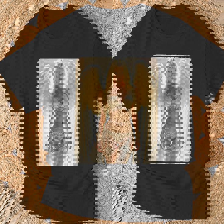 Hot Girl On 男性用 セクシー ブロンド エンジェル ガール ピンナップ Tシャツ 高齢者への贈り物