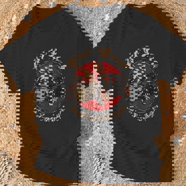 Hot Rod Built Not Bought セクシー ピンナップ ダイス ロカビリー セクシー Tシャツ 高齢者への贈り物