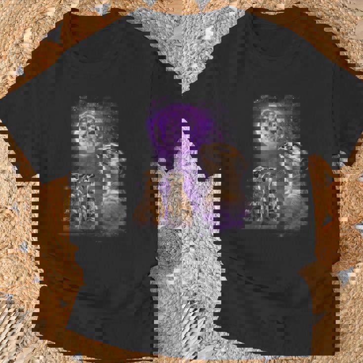 Howling At The Moon シャツ 面白いミーアキャットシャツ ミーアキャット Tシャツ 高齢者への贈り物