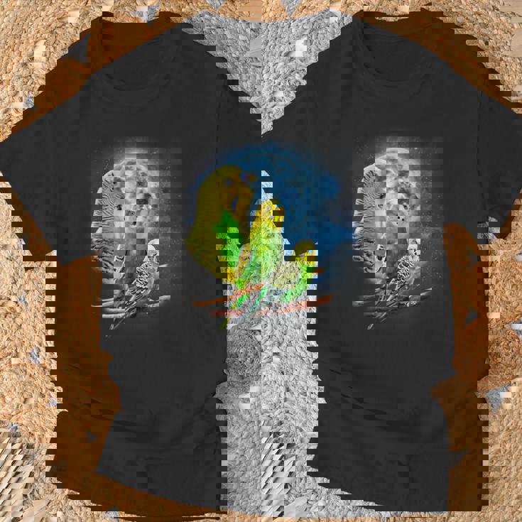 Howling At The Moon シャツ インコシャツ インコ セキセイインコ Tシャツ 高齢者への贈り物