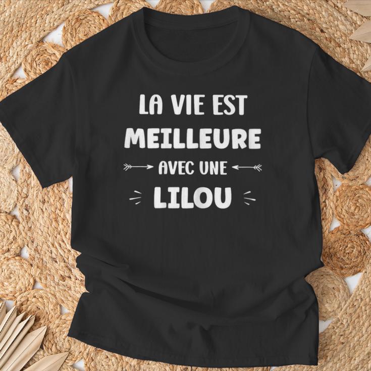 Humour Citation Lilou Laie Est Meilleure Avec Lilou T-Shirt Cadeaux pour les vieillards