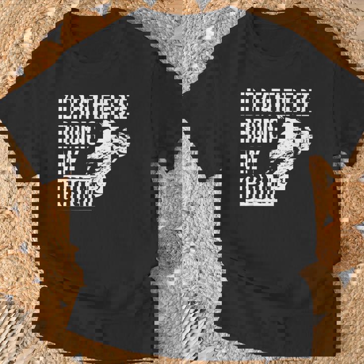 I'd Rather Be Riding My Grom Tシャツ 高齢者への贈り物