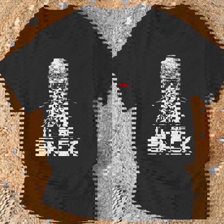 I'll Be Back 2024 ドナルド・トランプ 大統領用 おもしろサングラス Tシャツ 高齢者への贈り物