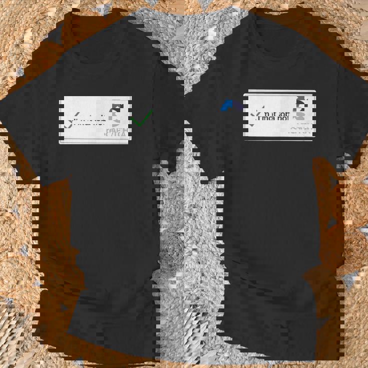 I'm Not A Robot Web Internet Quiz Question Tシャツ 高齢者への贈り物