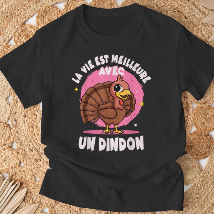 Idée Dindon Enfant Filleie Avec Un Dindon T-Shirt Cadeaux pour les vieillards