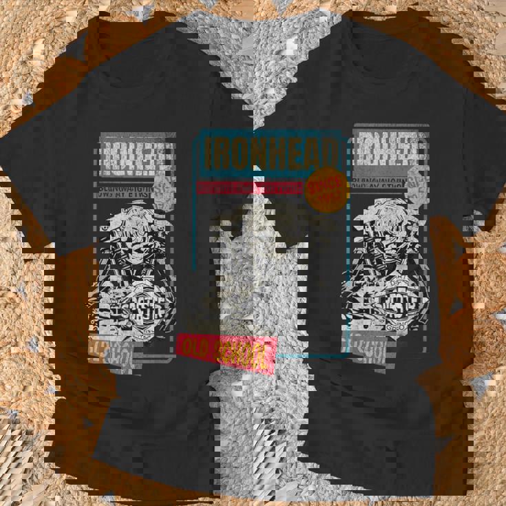 Ironhead Oldchool Hd ピンナップ レトロ オートバイ スポーツスター ホット Tシャツ 高齢者への贈り物