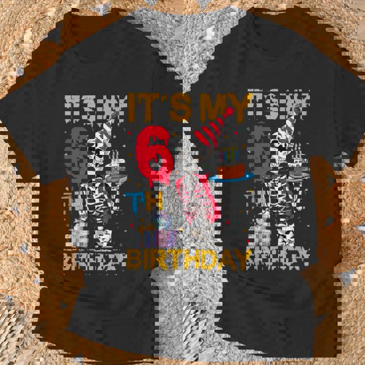 It's My 6Th Birthday Party ハロウィン スケルトン 誕生日 Tシャツ 高齢者への贈り物