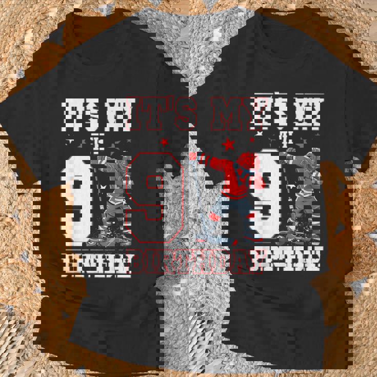 It's My 9Th Birthday 男の子 アイスホッケー ダビング 9歳 Tシャツ 高齢者への贈り物