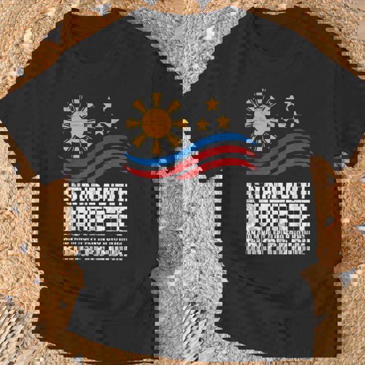 Itand With Duterte フィリピン フィリピン 強い 帰省 Tシャツ 高齢者への贈り物