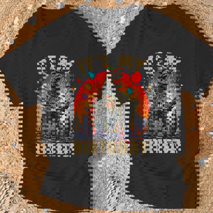 It's My Birthday Kaiju Birthday Party Japan Monster T-Shirt Gifts for Old Men