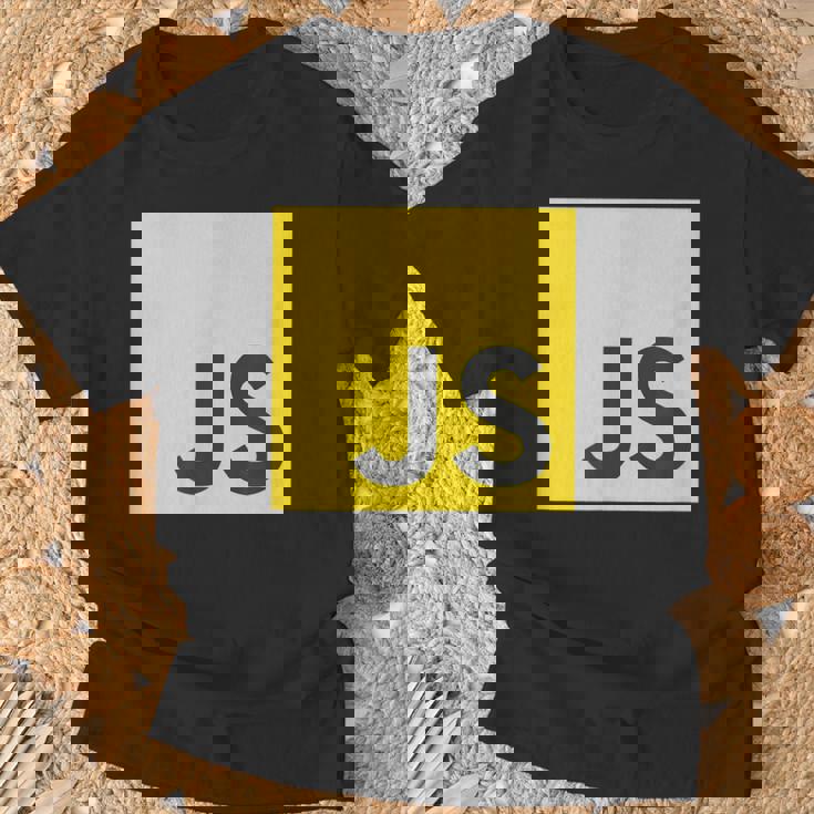 Javascript Js React AngularjsueJs NodeJs プログラマーオタク Tシャツ 高齢者への贈り物