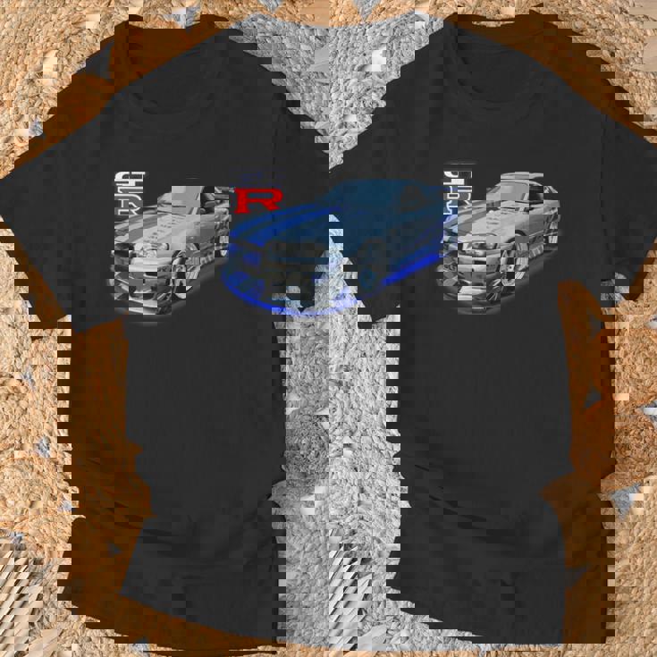 Jdm Car-Spec Kv2 シルバー Bnr34 レース Tシャツ 高齢者への贈り物