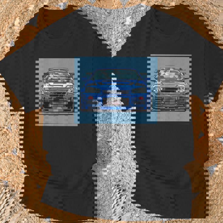 Jdm Gt R カーシーン チューニング スカイライン R34 ドリフト インポート Tシャツ 高齢者への贈り物