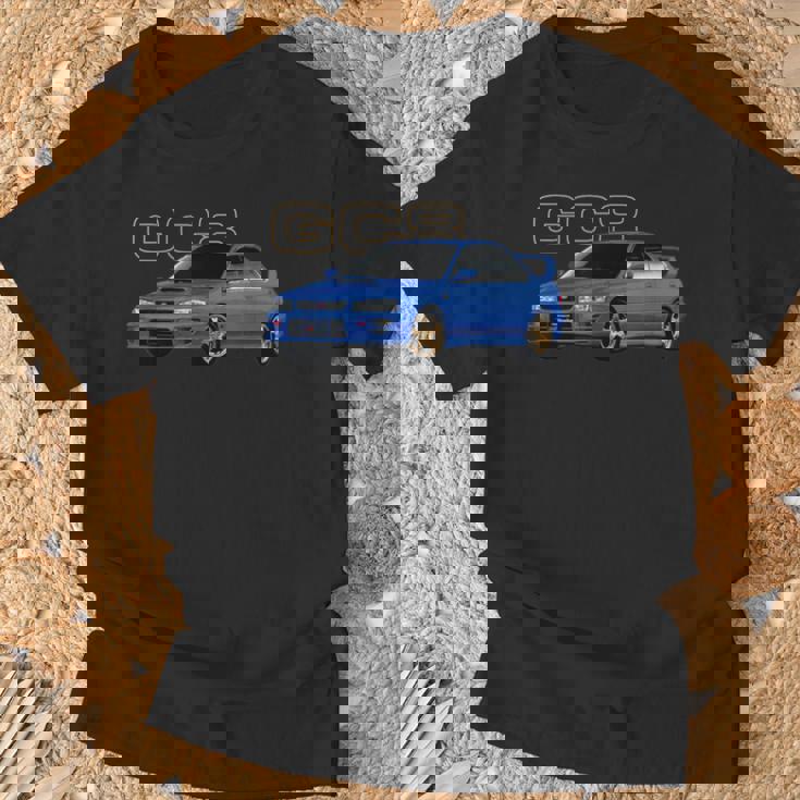 Jdm Rally Blue Car Gc8 バージョン5 Tシャツ 高齢者への贈り物
