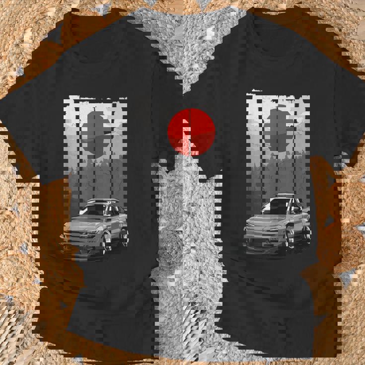 Jdm15 シルビアジャパン ドリフトカー ライジングサンチューニング Tシャツ 高齢者への贈り物