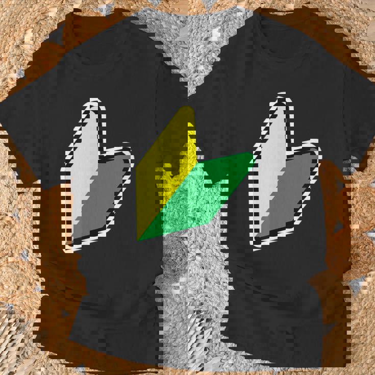 Jdm：Jdmマークビギナードライバー若葉商信社シンボル Tシャツ 高齢者への贈り物