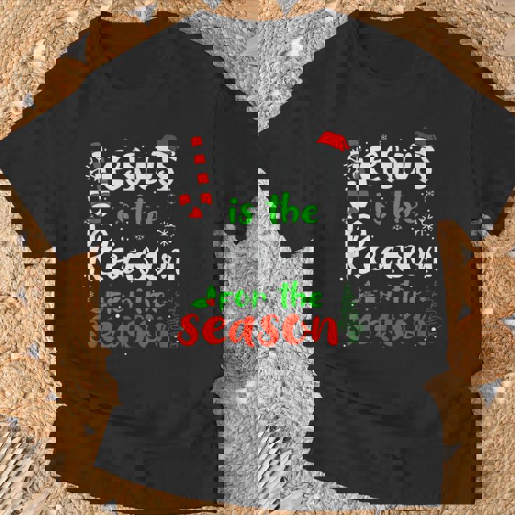 Jesus Is The Reason For Theeason クリスマス 神の信仰 Tシャツ 高齢者への贈り物