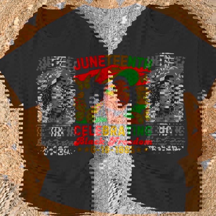 Junenth Celebrating Black Freedom 1865 African Women T-Shirt Gifts for Old Men