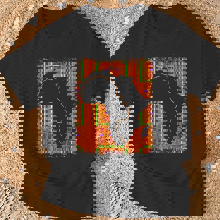 Junenth History Freedom アフリカ地図 ケンテ女王 Tシャツ 高齢者への贈り物