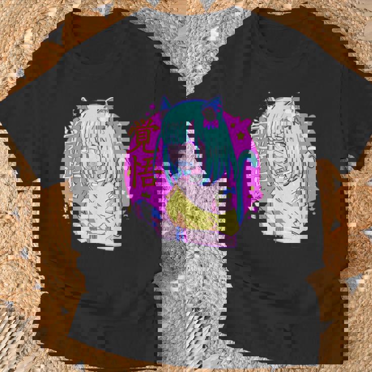 Kawaii Gamer ネコガール メンヘラ 美的パステル ゴス キュート Tシャツ 高齢者への贈り物