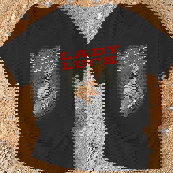 Lady Luckuper Nice Bomber ノーズアートtシャツ Tシャツ 高齢者への贈り物