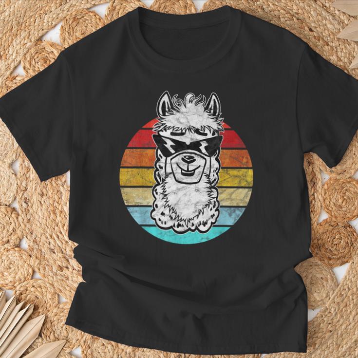 Lama Alpaca Gafas Deol Con Diseño De Alpaca Camiseta unisex Regalos para ancianos