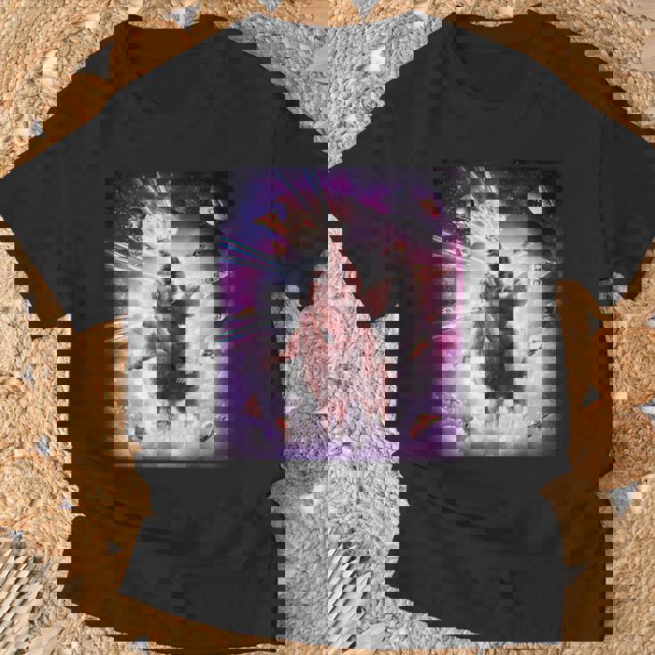 Laser Eyespace Cat ナマケモノ ラマ レインボー Tシャツ 高齢者への贈り物