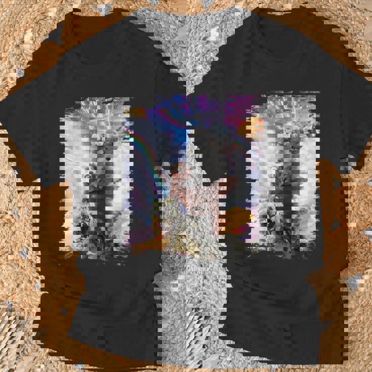 Laser Eyespace モルモット 猫 ナマケモノ 恐竜 Tシャツ 高齢者への贈り物