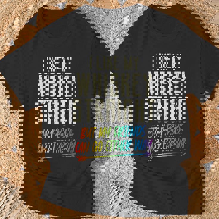 Like My Whiskeytraight Friends Lgbtq Gay Pride Proud Ally Tシャツ 高齢者への贈り物