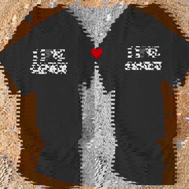 I Love Cannon マッチング ガールフレンド&ボーイフレンド キャノン名 Tシャツ 高齢者への贈り物