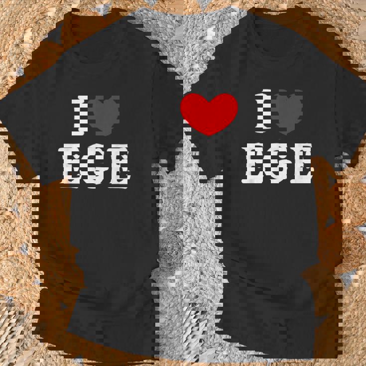 I Love Ege 私は愛する Ege Tシャツ 高齢者への贈り物