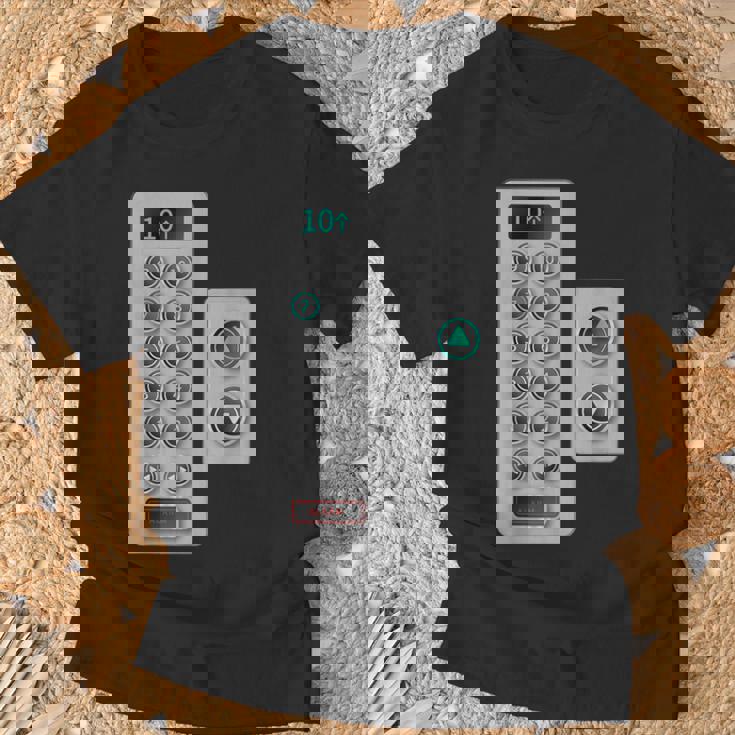 I Love Elevator ギフト かわいいエレベーターボタン メカニッククロージャー Tシャツ 高齢者への贈り物