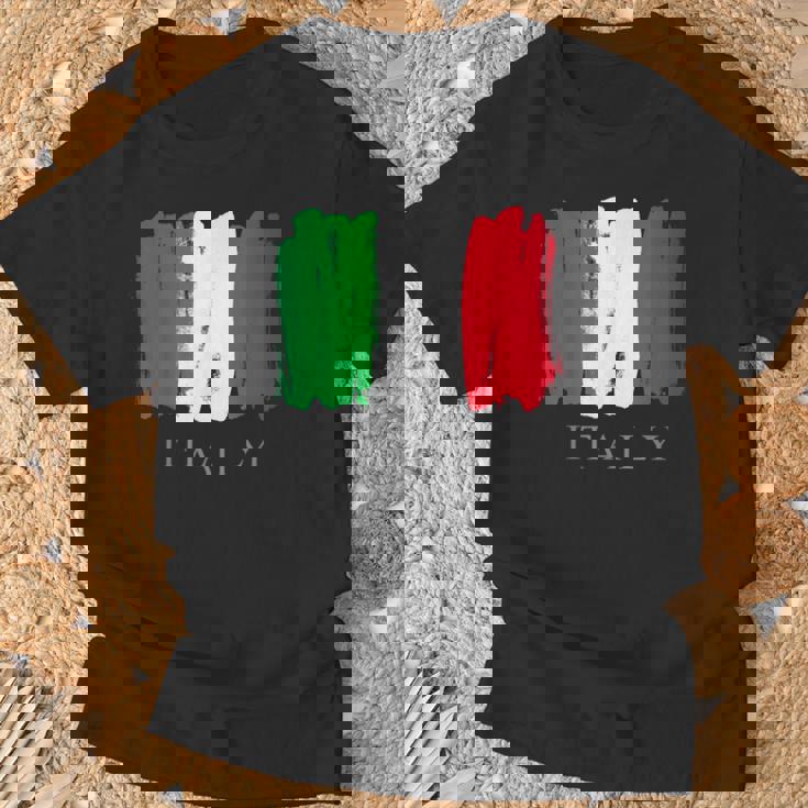 I Love Italy 、クールでキュートなイタリア国旗グラフィックデザイン Tシャツ 高齢者への贈り物