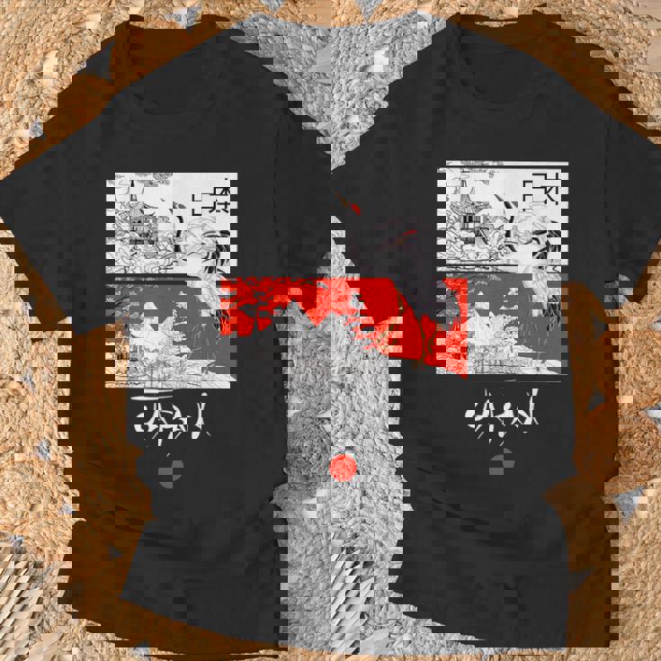 I Love Japan Culture Enjoy Cool Japan Red-Crowned Crane Tシャツ 高齢者への贈り物