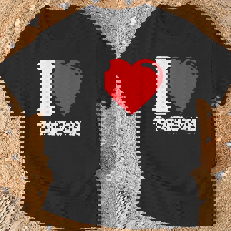 I Love Taiwan 台北国旗 ハートトラベル 台湾製品 Tシャツ 高齢者への贈り物