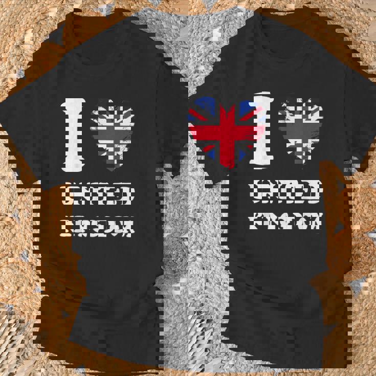 I Love United Kingdom ハートフラッグ イギリス Uk グレートブリテン Tシャツ 高齢者への贈り物