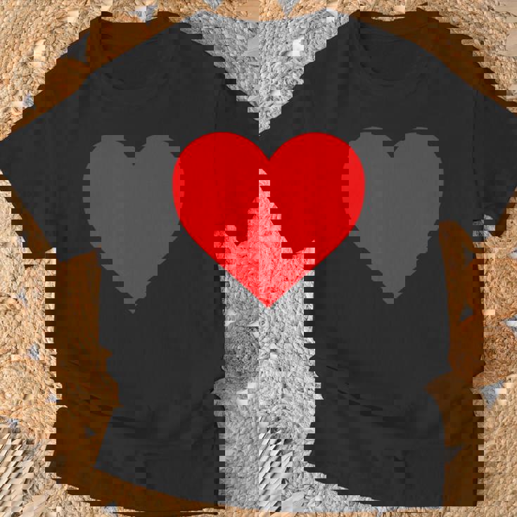 I Love You レッドハート バレンタインデー 絵文字 Tシャツ 高齢者への贈り物