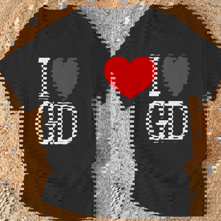 I Love ハート Gd Tシャツ 高齢者への贈り物