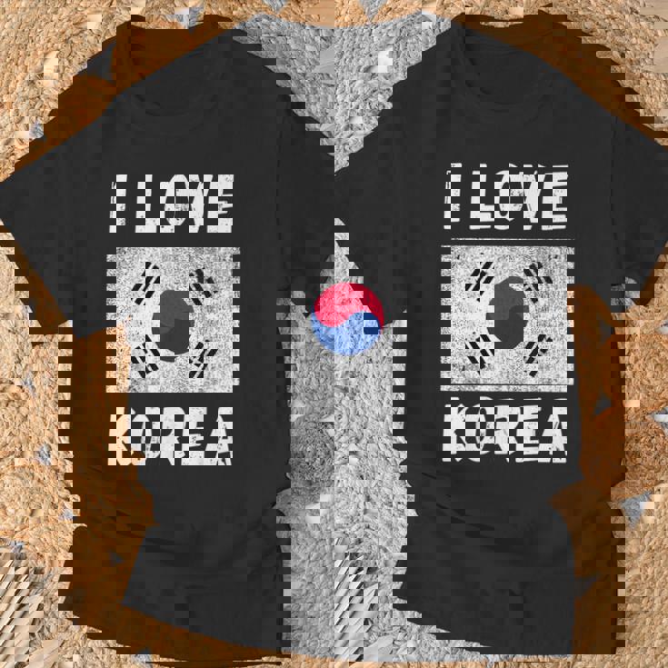 I Love 韓国 韓国 家族 旅行 お土産 Tシャツ 高齢者への贈り物