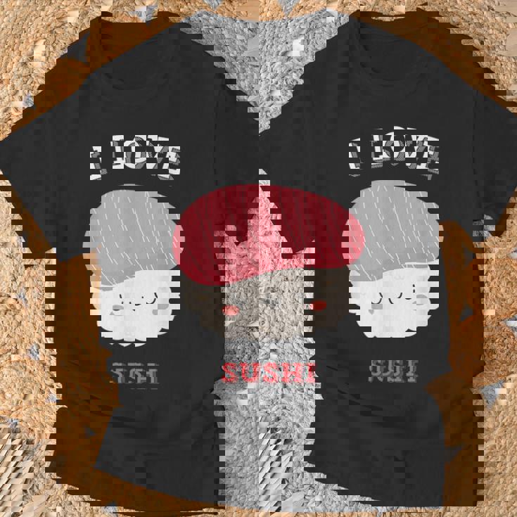 I Loveushi I Loveushi Japan Food 巻にぎり魚 Tシャツ 高齢者への贈り物
