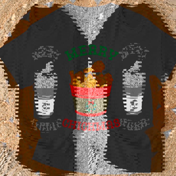 Merry Chickmas フライドチキン 面白い クリスマス フライドチキン Tシャツ 高齢者への贈り物