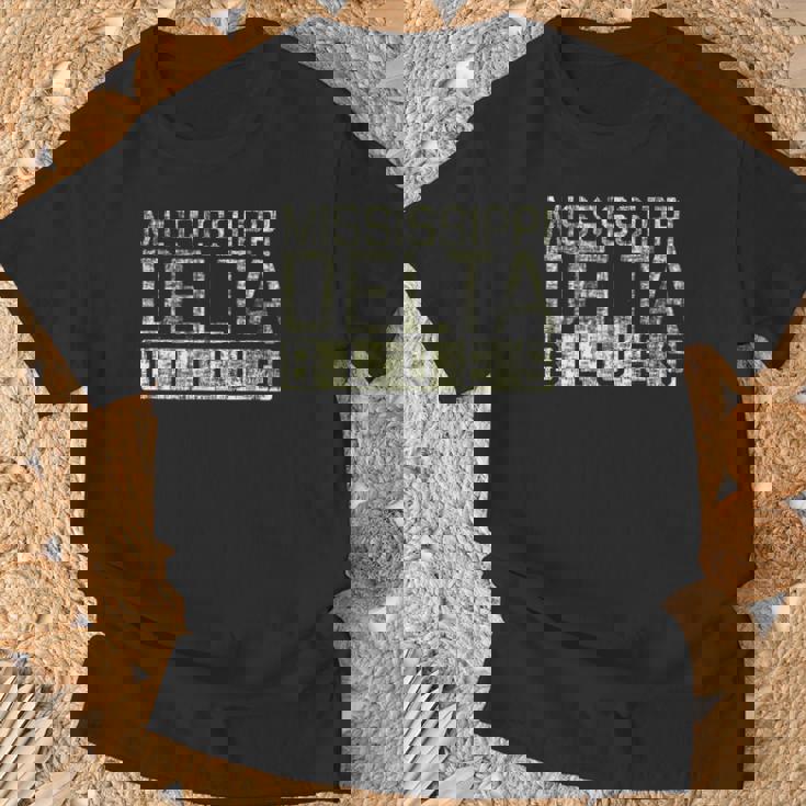 Mississippi Delta Blues Intage Retro Envejecida Camiseta unisex Regalos para ancianos