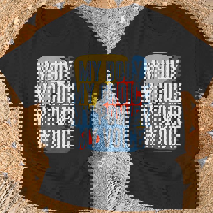 My Body Choice Power Andoice フェミニストポジティブ Tシャツ 高齢者への贈り物