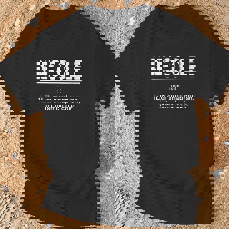 Nicole Definition ファニーファーストネーム ユーモアニックネーム ユニーク Tシャツ 高齢者への贈り物