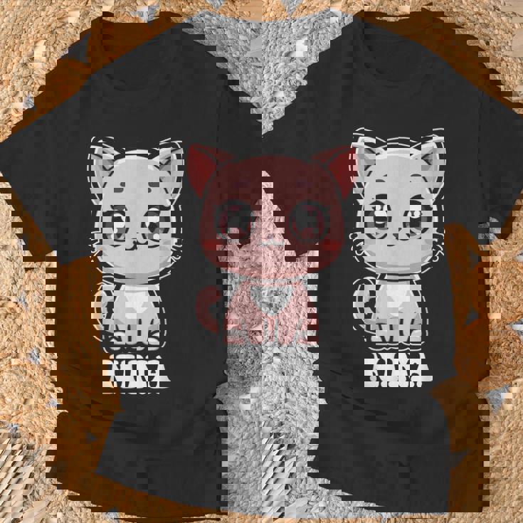 Nina かわいい猫 子猫デザイン 女の子 名前 ニーナ Tシャツ 高齢者への贈り物